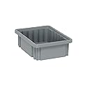 Quantum Storage DG91035GY Dividable Grid Storage Container, 10-7/8" L x 8-1/4" W x 3-1/2" H, Gray (Pack of 20)