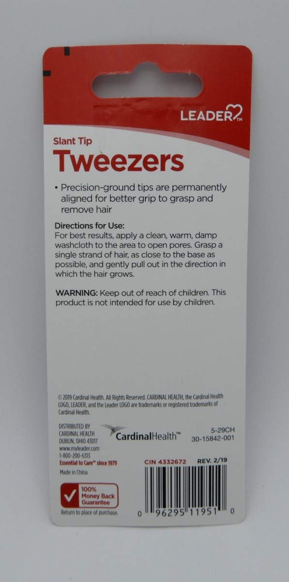 LEADER Tweezers Slant Tip Beauty and Personal Care Leader