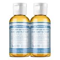 Dr. Bronner's - Pure-Castile Liquid Soap (Baby Unscented, 2 ounce, 2-Pack) - Made with Organic Oils, 18-in-1 Uses: Face, Body, Hair, Laundry, Pets