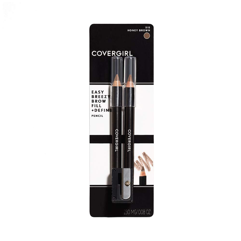COVERGIRL - Easy Breezy Brow Fill + Define Brow Pencil, Sharpener Included, Long-Lasting, Deeply Pigmented, Blendable Formula, 100% Cruelty-Free