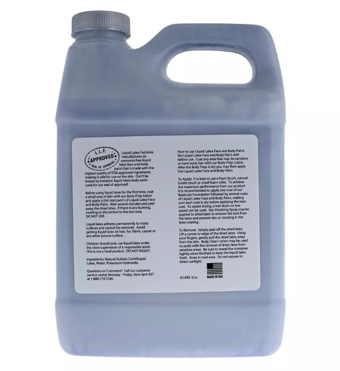 Metallic Blue 32 Oz - Body Paints for Adults and Kids, Creates Stitch, Sonic, Dory, Genie Face Paint & Cosplay, Shimmery Face Paint