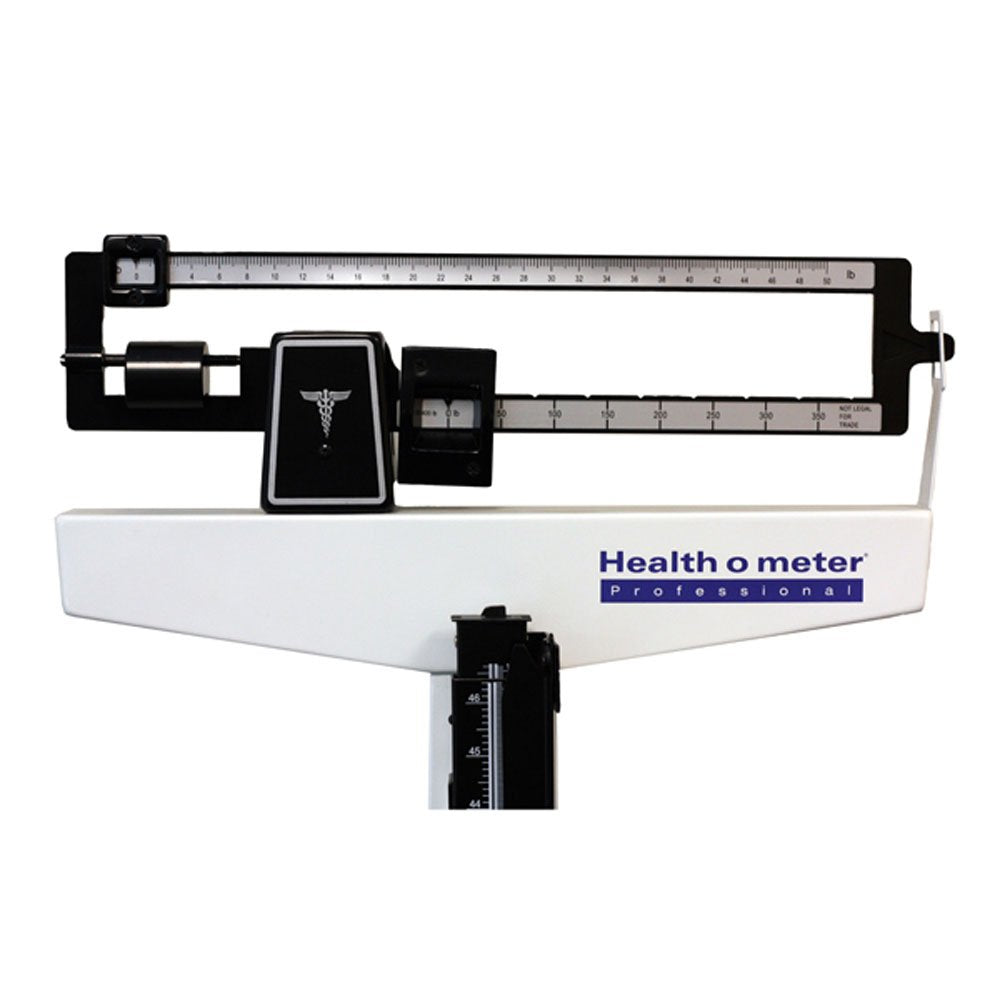 Health o meter 402LB Mechanical Beam Scale, Height Rod, 400 lb. Capacity, 10-1/2" x 14" x 3-1/4" Platform