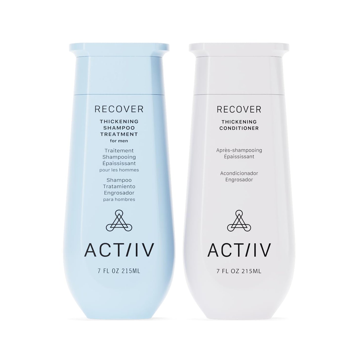 ACTIIV Recover Thickening Shampoo & Conditioner Bundle for Men (7 oz Each) - For Fine & Thinning Hair, Supports Fuller, Thicker-Looking Hair & Healthy