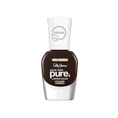 Sally Hansen Good. Kind. Pure. Nail Polish | Plant-Based, Vegan, 16-Free Formula | Opaque, Creamy | 151 Warm Cacao | Dark Brown Nail Color Beauty & Personal Care Sally Hansen