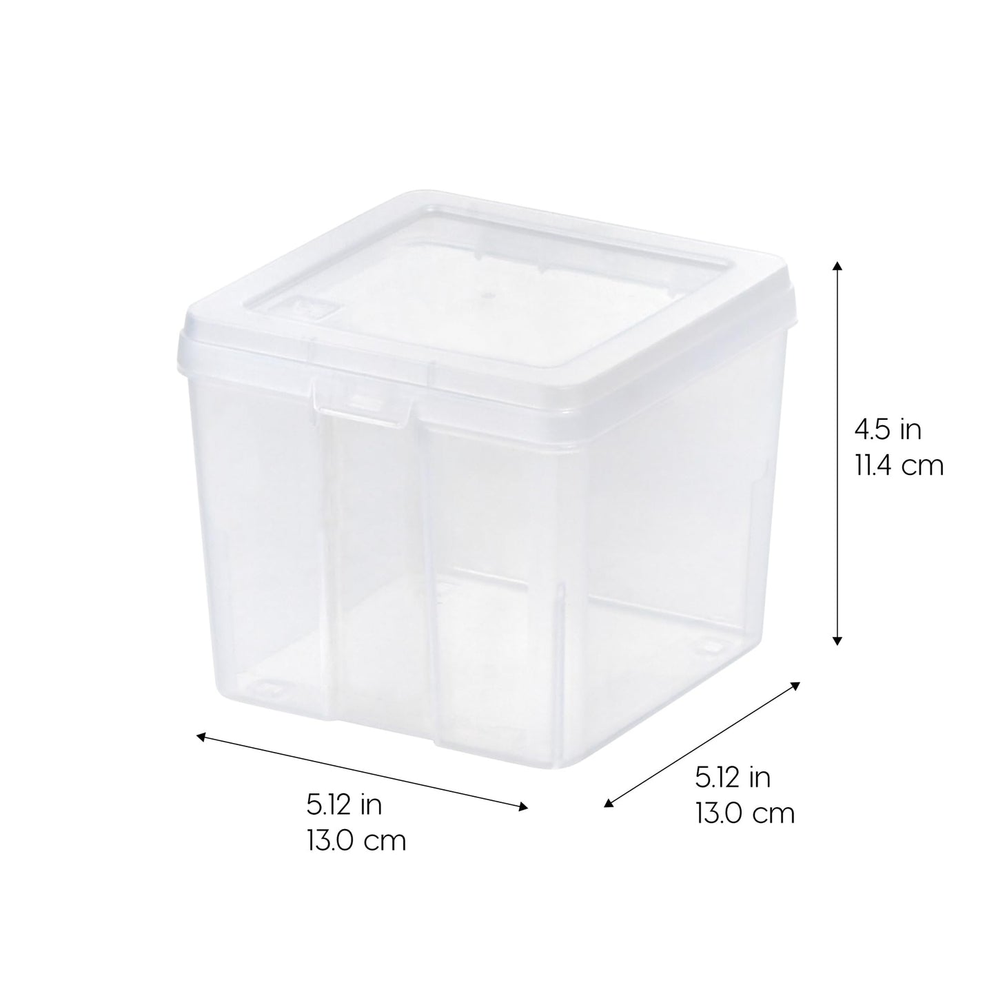 IRIS USA Vertical Plastic Flip Top Storage Containers Bins with Lids for Pantry, Home, Office, Organization, Small, Stackable Hinged Organizer…