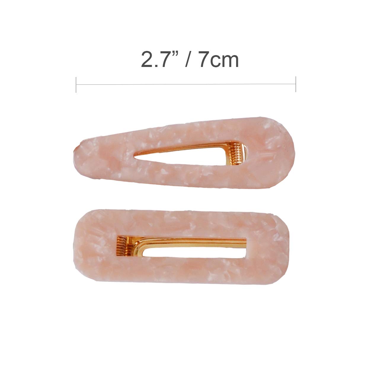 Resin Tortoise Leopard Print Hair Clips and Barrettes - 4 Pack (Women's Accessories)