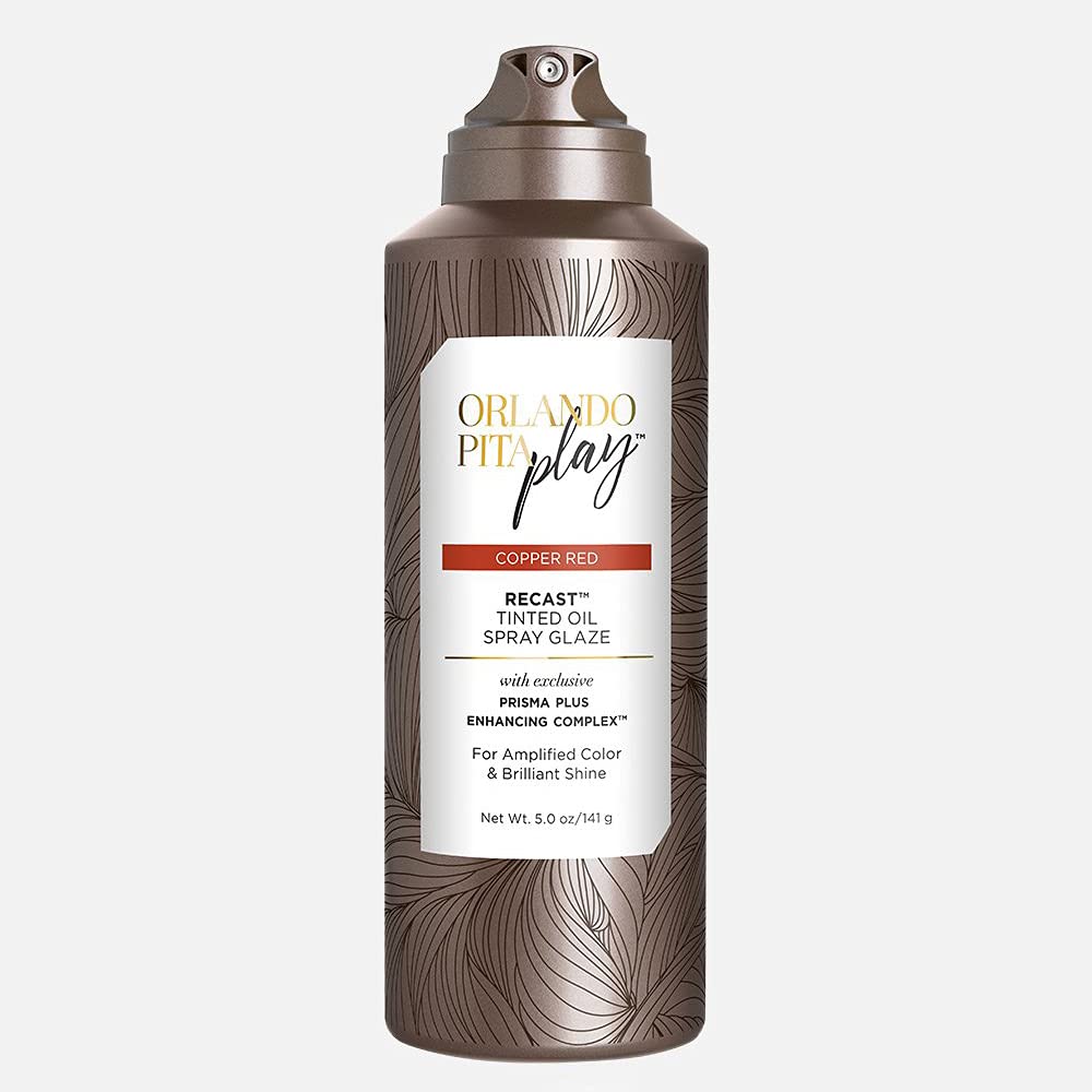 ORLANDO PITA PLAY Recast Tinted Oil Spray Glaze, Quickly Refreshes Color & Adds A High-Shine Finish, Copper Red, 5.2 Oz