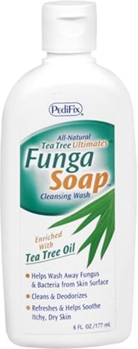 Pedifix FungaSoap Tea Tree Cleansing Wash - Antifungal Body Wash & Foot Soap - All-Natural Tea Tree Oil Cleanser for Athlete’s Foot, Ringworm, Jock