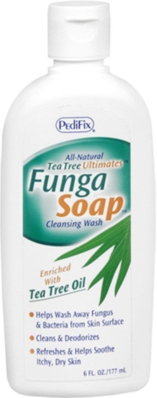 Pedifix FungaSoap Tea Tree Cleansing Wash - Antifungal Body Wash & Foot Soap - All-Natural Tea Tree Oil Cleanser for Athlete’s Foot, Ringworm, Jock