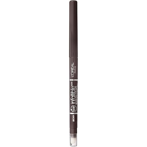 L'Oreal Paris Makeup Infallible Never Fail Original Mechanical Pencil Eyeliner with Built in Sharpener, Brown, 0.008 oz.