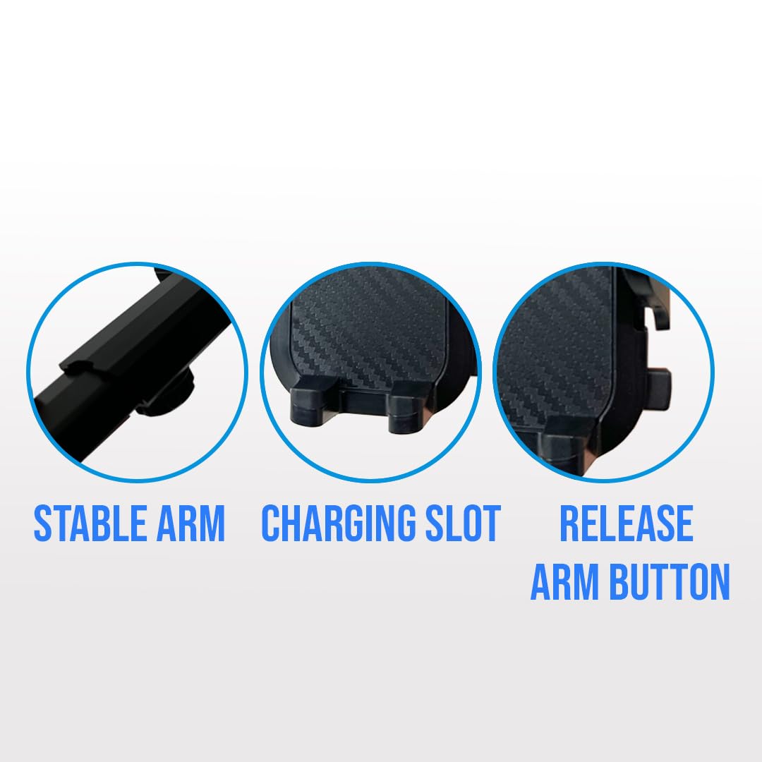 Fast Track USA 360 Car Phone Mount Holder Adjustable Long Neck Adaptable Cradle for Windshield, Dashboard and Office Desk. Compatible with Any…