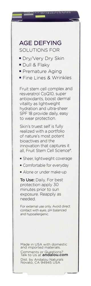 Andalou Naturals Daily Defense with SPF 18 Age-Defying Facial Lotion - 2.7 fl oz