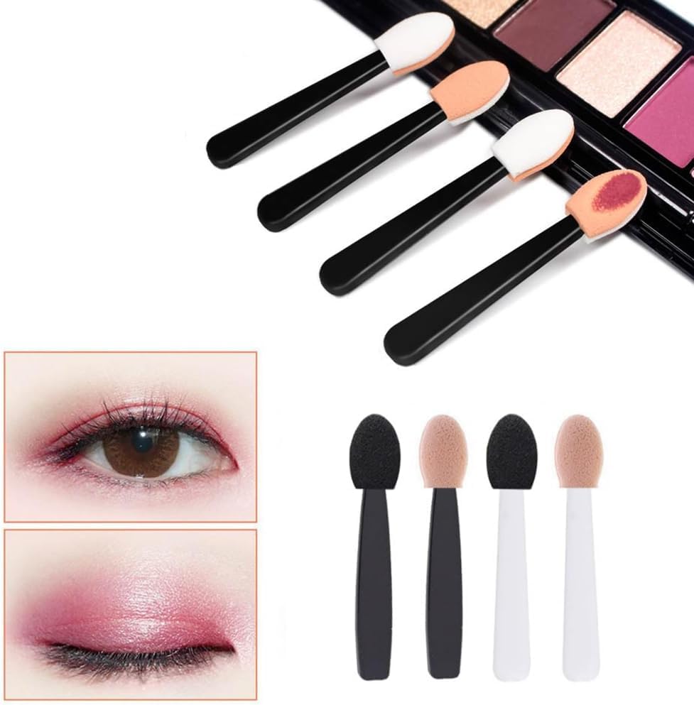 BWESOO 100 Pcs Small Eyeshadow Applicators Eye Shadow Sponge Applicator Sticks Eye Makeup Applicators Sponge Tip Make up Applicators Eyeshadow