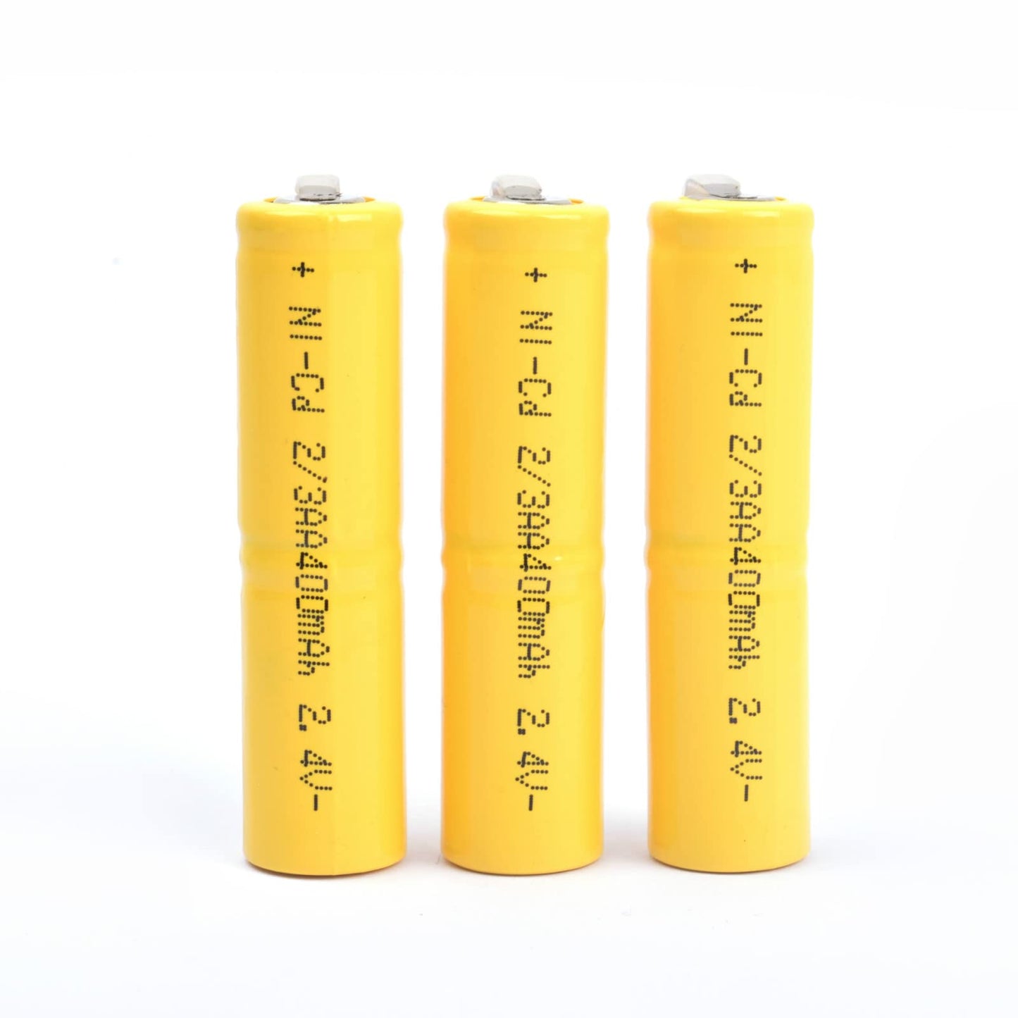 RGYDFTYGH 2.4V AA Battery 400mAh Ni-CD 2/3 AA 2.4V Rechargeable Battery with Welding Tab for Electric Shaver Razor LED Light 2/3AA 2pcs Beauty and Personal Care RGYDFTYGH