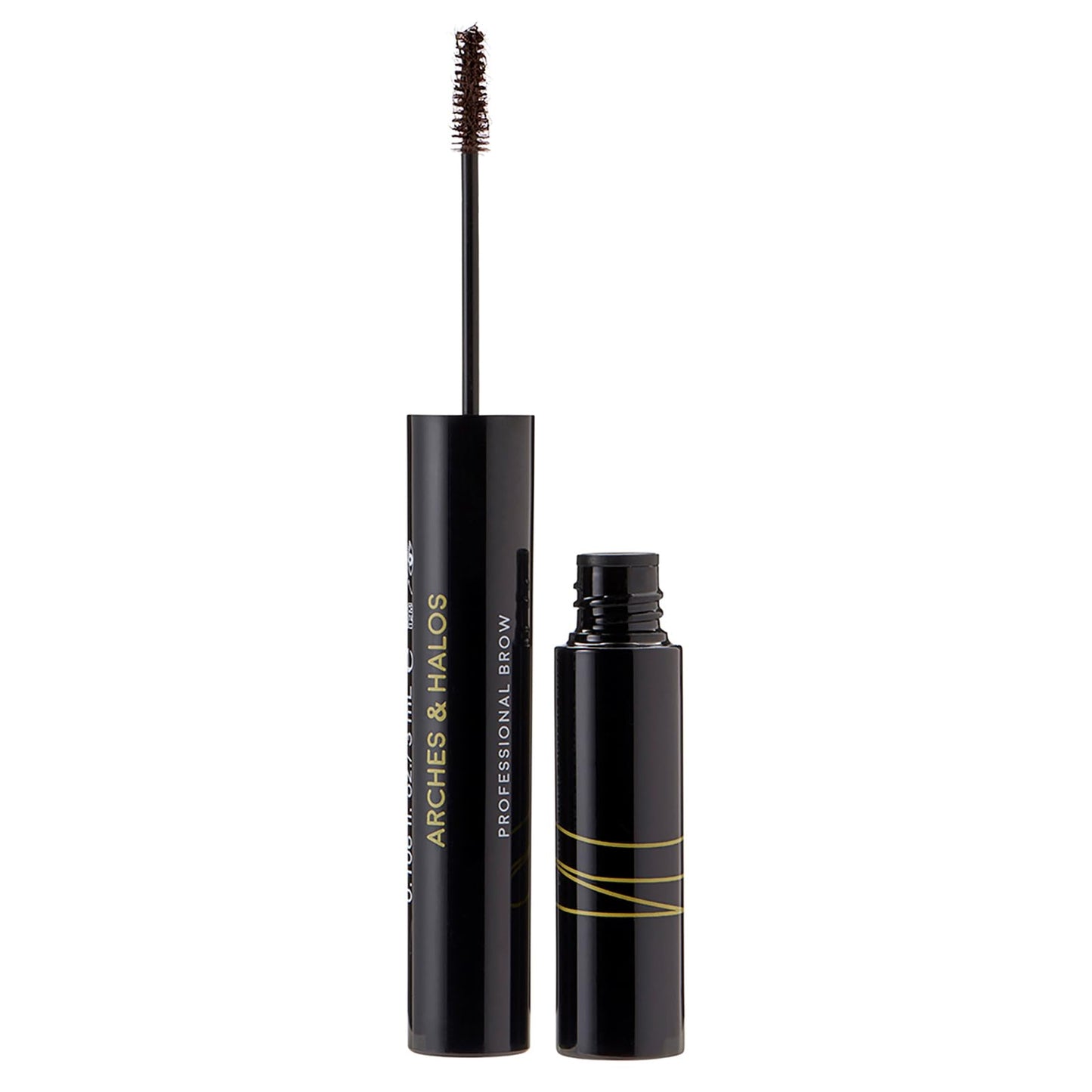 Arches and Halos Microfiber Tinted Brow Mousse - Richly Pigmented Eyebrow Shaper - Water Resistant Filler Pen - Vegan - Warm Brown - 0.11 oz