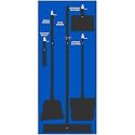 NMC SB101ACP 5S Janitorial Shadow Board, Blue/Black, 68"X30", AluminumCompositePanel (Tools Sold Separately)