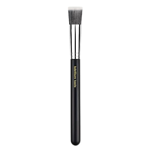 Bdellium Tools Professional Makeup Brush - Maestro Series 953 Duet Fiber Foundation - With Soft Synthetic Fibers, For Precise Application