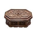 Tubibu Walnut Treasure Secret Magic Box Hand Made Unique Jewelry Box with Hidden Button