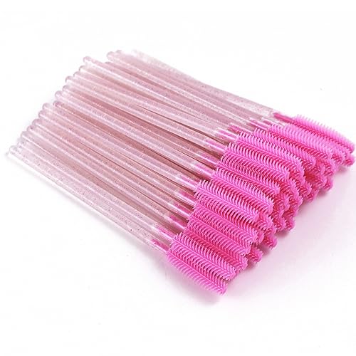 Apothie 50 Pieces Silicone Disposable Mascara Eyelash Wands - Eyebrow & Lash Extension Spoolie Brushes, Comb Separator, Microblading Tool, Applicator