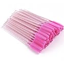 Apothie 50 Pieces Silicone Disposable Mascara Eyelash Wands - Eyebrow & Lash Extension Spoolie Brushes, Comb Separator, Microblading Tool, Applicator