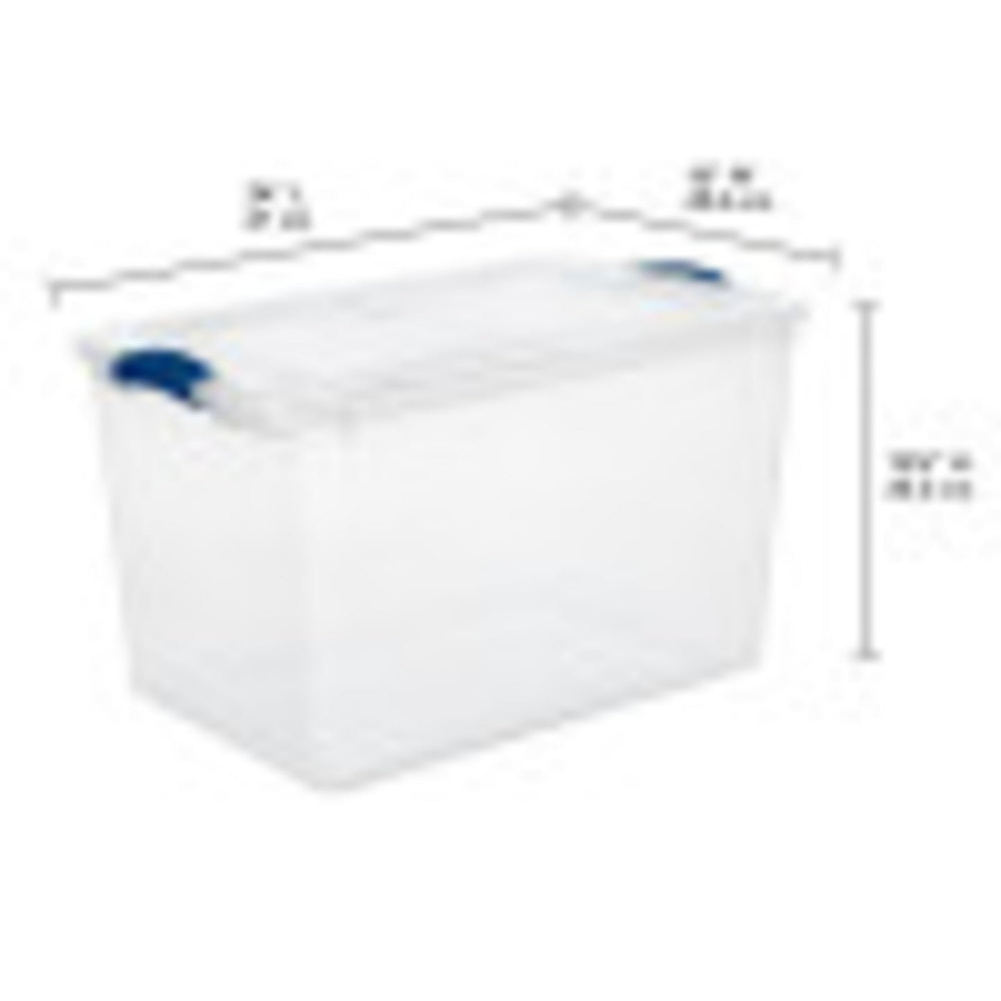 TnLoji 2-Pack 66 Quart Clear Storage Bin, Plastic Storage Box Container with Latch Lid for Organizing