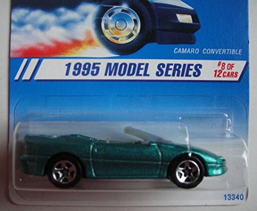 Hot Wheels 1995 Models Series #8 of 12 Cars Green Camaro Convertible A Original Card 5 Spoke