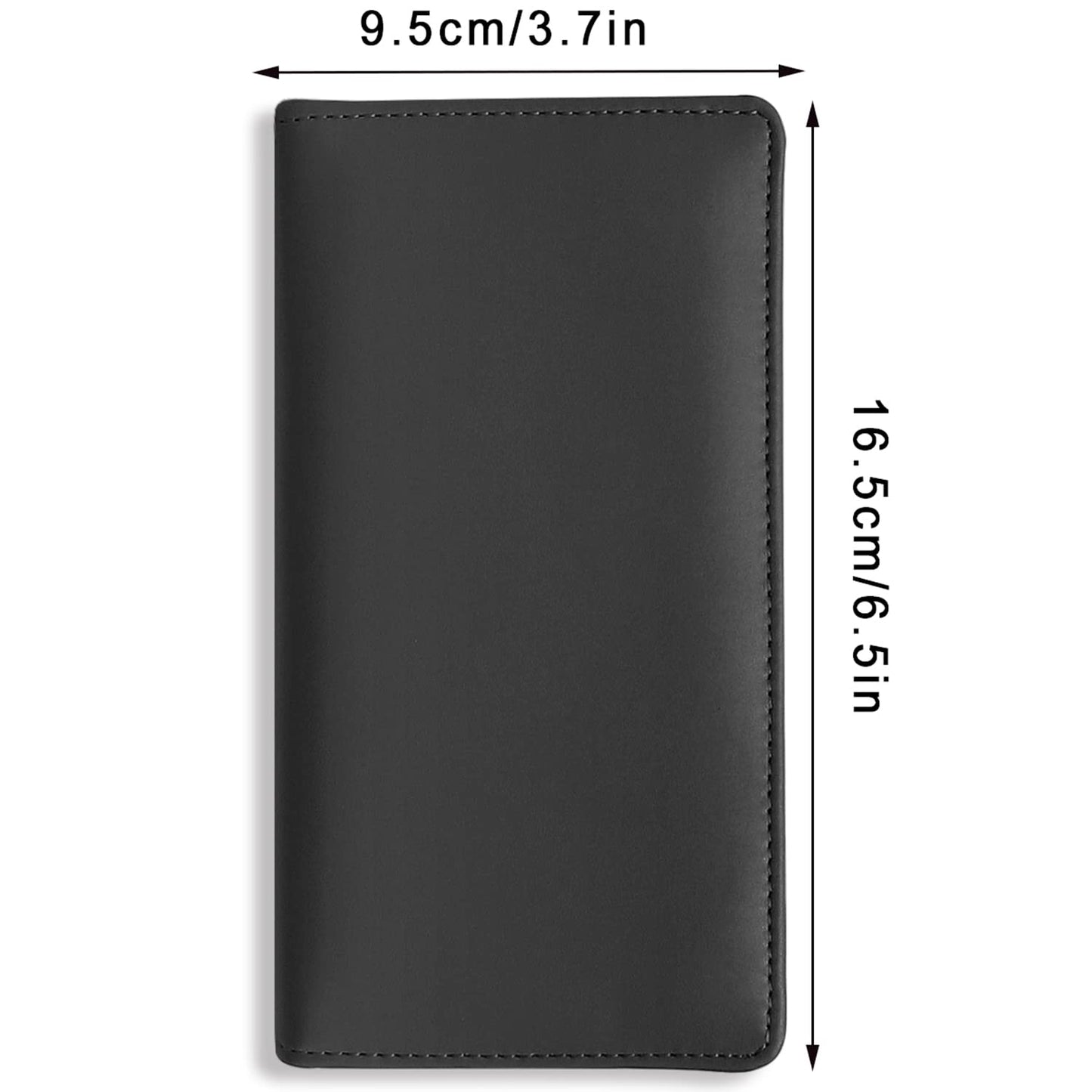 Sanlykate Leather Checkbook Cover For Men And Women, Check Book Case Card Holder With Free Divider, Standard Register Duplicate Checks Pen Inserts