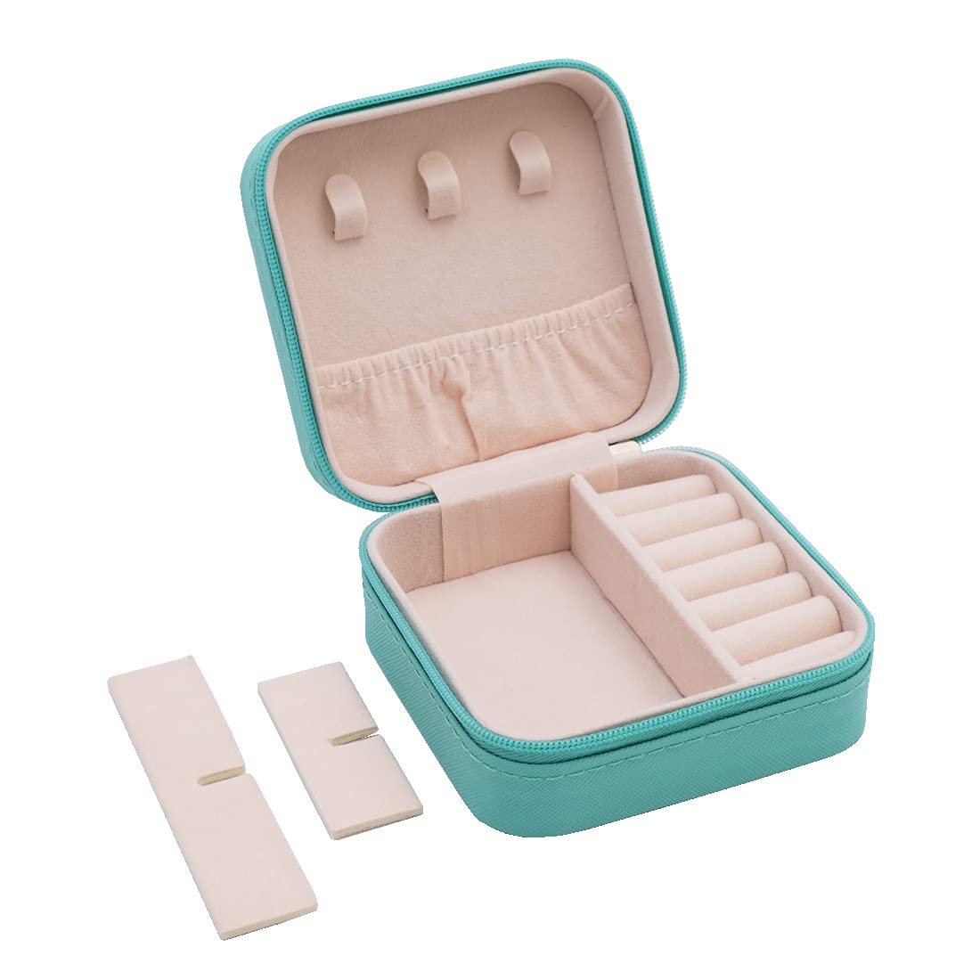 Mini Jewelry Travel Case, Small Portable Jewellry Organizer Box Portable Display Storage Box for Rings Earrings Necklaces, Gifts for Girl, Women…