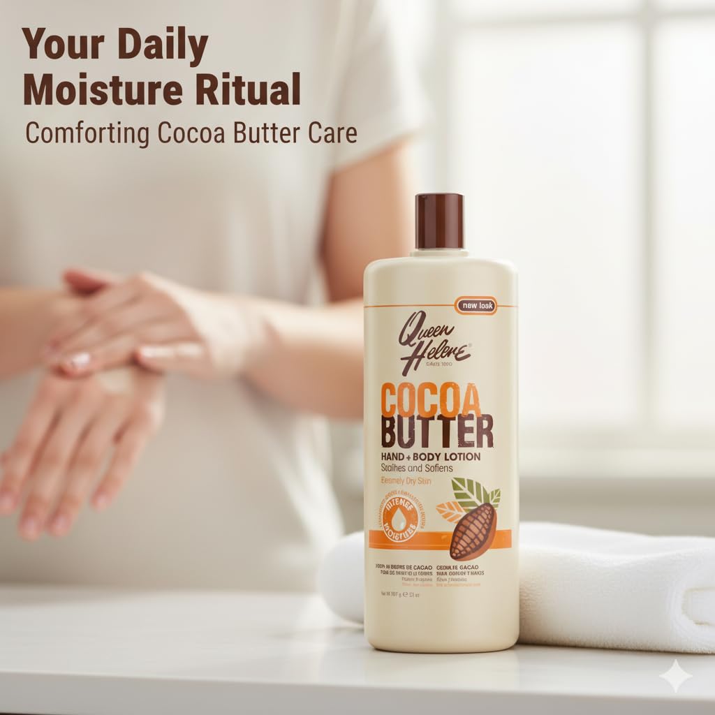 Queen Helene Lotion 32 Ounce Cocoa Butter Hand & Body (946ml) (3 Pack)