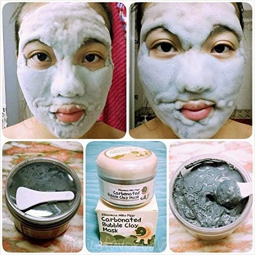 Elizavecca Milky Piggy Carbonated Bubble Clay Mask 100g, Damage Control, Skin Exfoliating, Pore Tightening