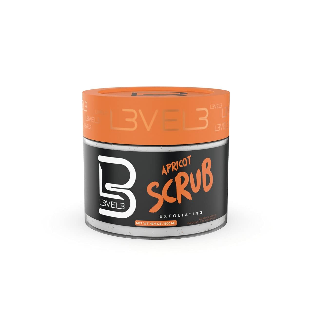 L3 - Level 3 Apricot Facial Scrub - Great for All Skin Types - Reduces Acne - Gentle & Effective Exfoliation - Reduces Clogged Pores