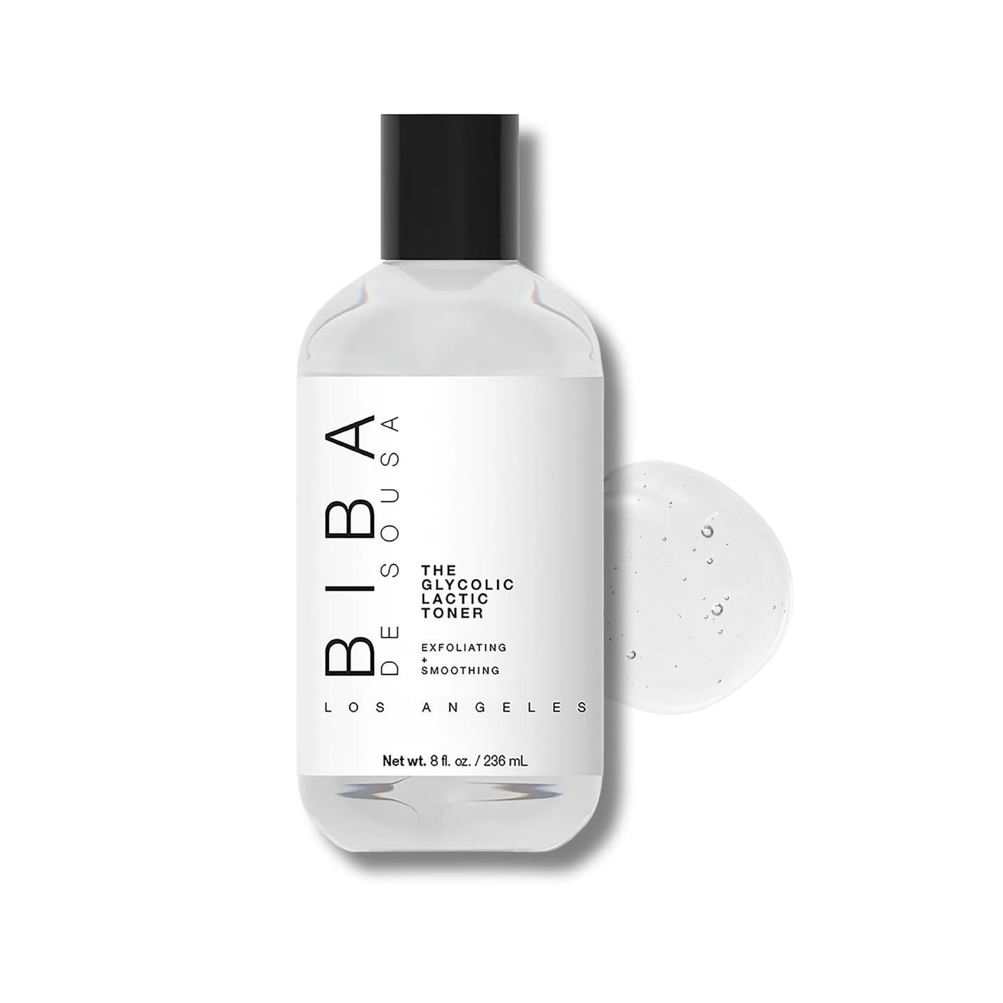 Biba De Sousa The Glycolic Lactic Toner - Exfoliating Toner with AHA, Hyaluronic Acid, and Aloe Vera - Illuminates Skin Complexion Without Excessive