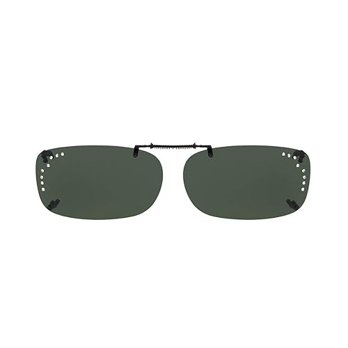 Solar shield polarized Clipons 52 RecA Rimless Gray w. Rhinestone
