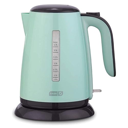 Dash Easy Electric Kettle + Water Heater with with Rapid Boil, Cool Touch Handle, Cordless Carafe + Auto Shut off for Coffee, Tea, Espresso & More…