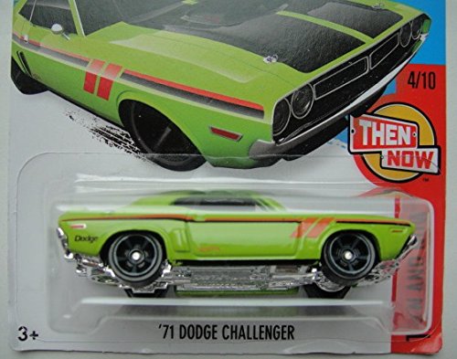 Hot Wheels Then and Now 4/10, Green '71 Dodge Challenger 104/250