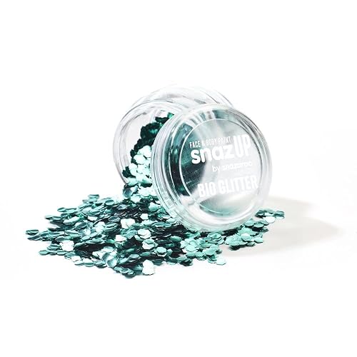 Snazaroo Chunky Bio Glitter, 5g (.17-oz) Tub, Turquoise