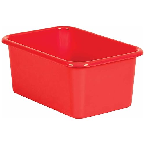 Teacher Created Resources® Red Small Plastic Storage Bin