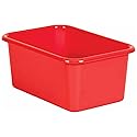 Teacher Created Resources® Red Small Plastic Storage Bin