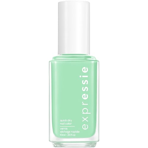 essie Expressie Nail Polish, Quick-Dry Mint Green Nail Polish, Vegan, Express To Impress, 0.33 fl oz Beauty & Personal Care essie