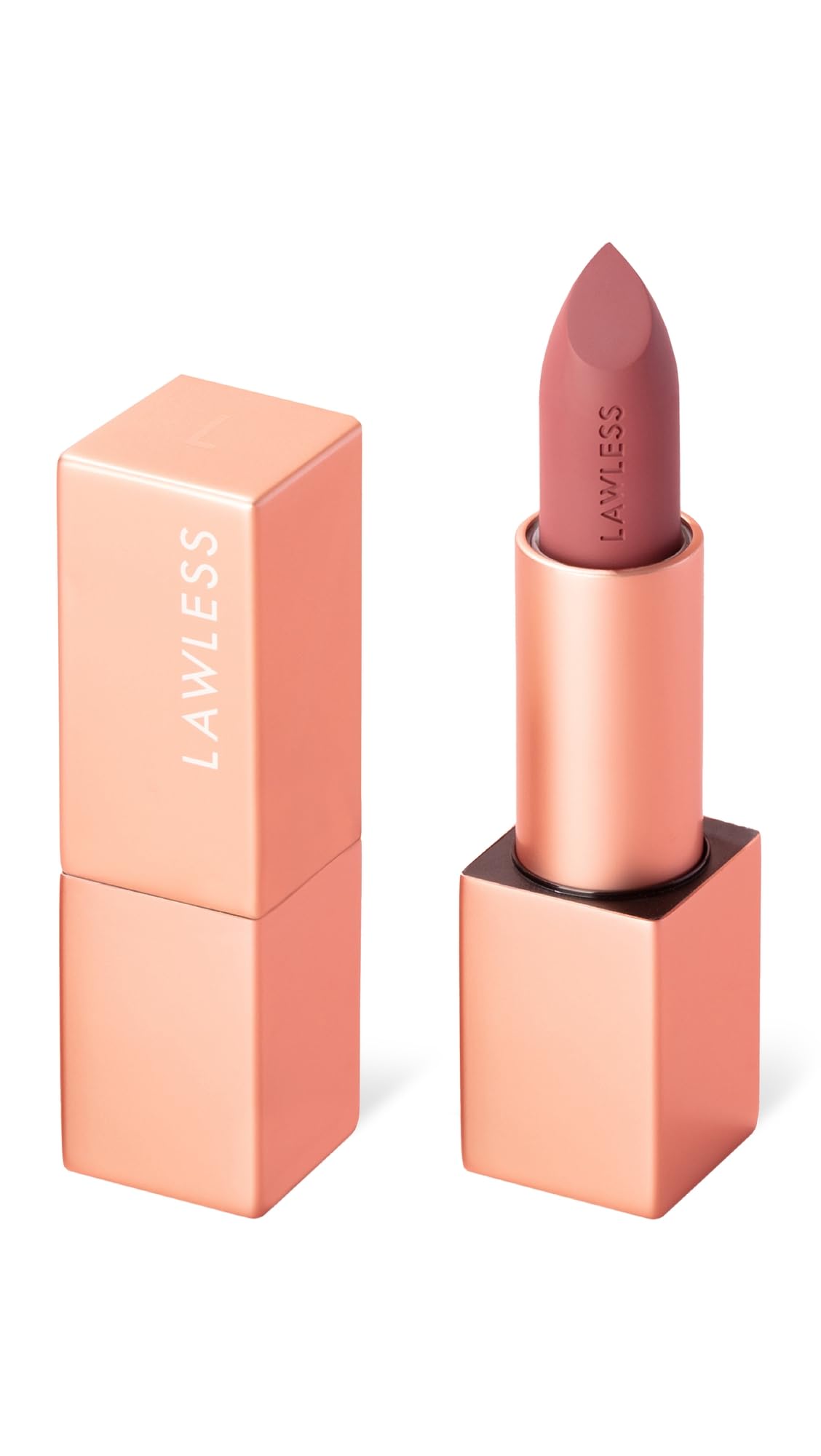 Lawless Women's Forget the Filler Lip-Plumping Line-Smoothing Satin Cream Lipstick, Minx, 0.1 Ounce