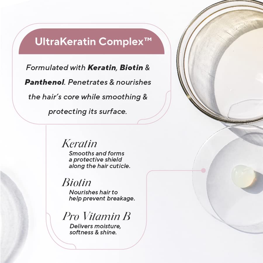 Infusion K Keratin Anti-Breakage Hair Serum with UltraKeratin Complex - Silk Protein Eliminates Frizz & Smooths Hair | Enhances Softness & Shine