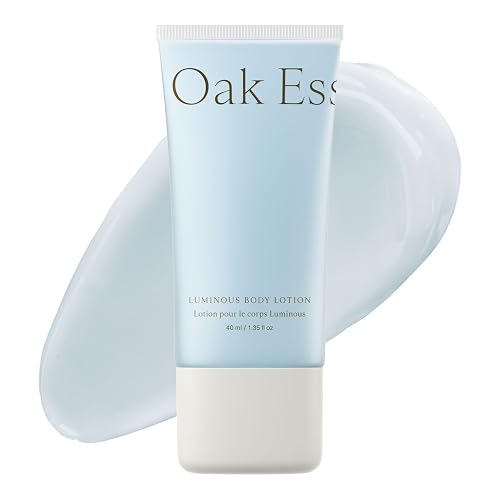 Oak Essentials Luminous Body Lotion, Travel Body Lotion for Women with Blue Tansy, Rose Oil, Shea Butter and Coconut Oil, Lightweight Moisturizer