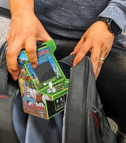 My Arcade All Star Stadium Micro Player- Fully Portable Mini Arcade Machine with 307 Retro Games, 2.75" Screen,White