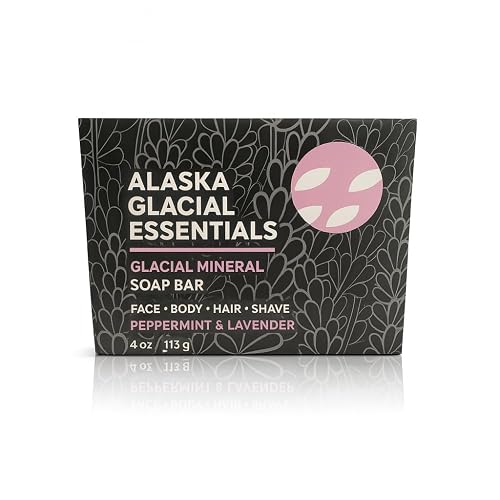 Alaska Glacial Cold-Process Mineral Clay Soap Bar made with Organic Oils | Face, Body, Shampoo & Shave | Hydrates & Detoxifies | For All Skin Types