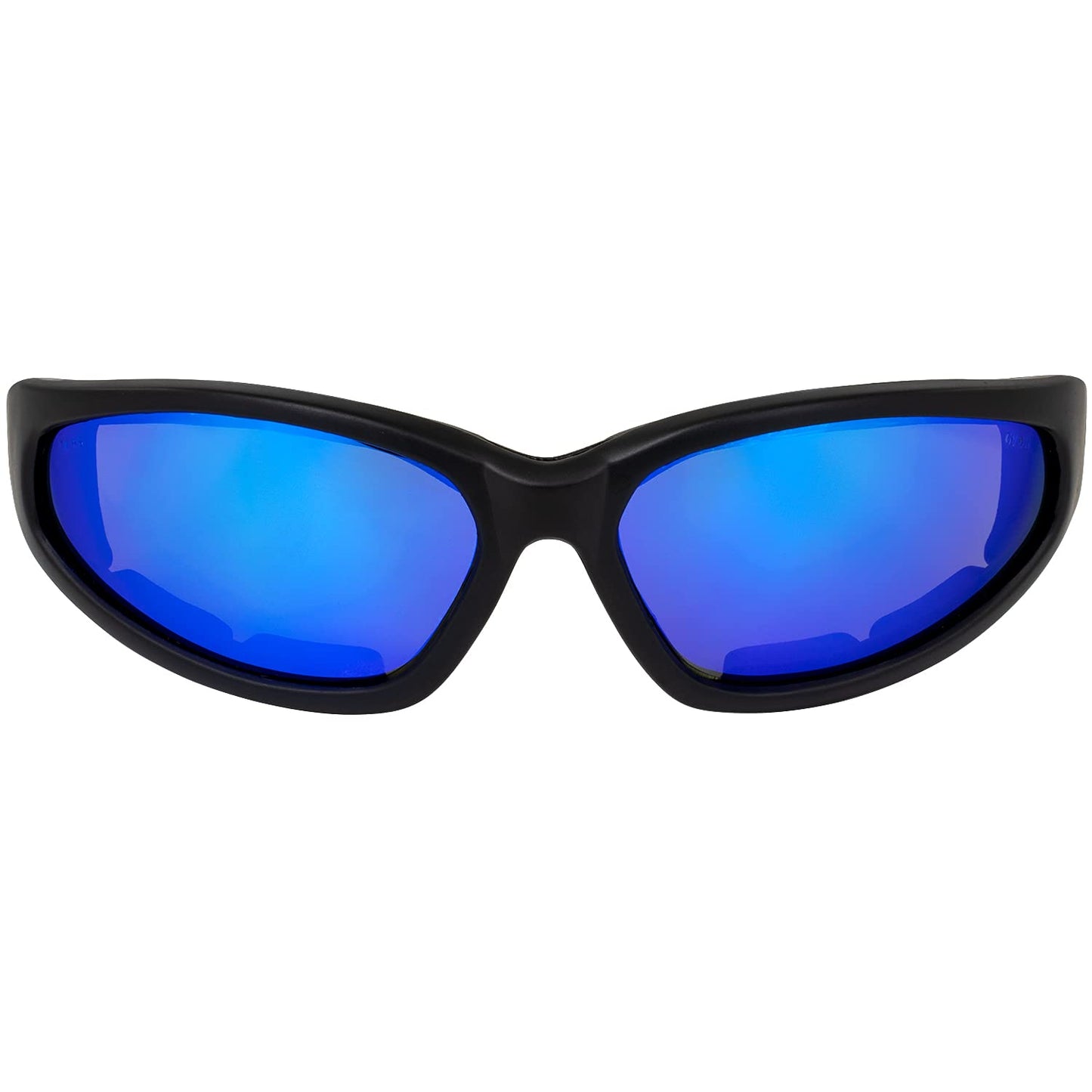 Global Vision Hercules Plus Safety Sunglasses 2 Pair Black Frames G Tech Red + Blue Mirror Lenses Lenses