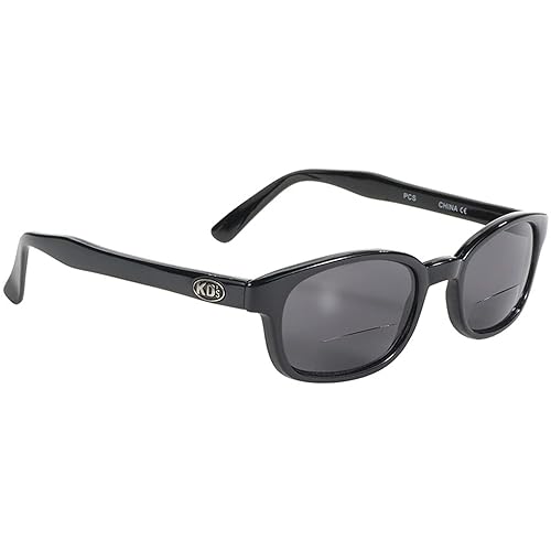Pacific Coast Sunglasses X-Kd Readerz Smoke Lens 2.50 Rectangular Sunglasses, Black, 55mm, 60mm