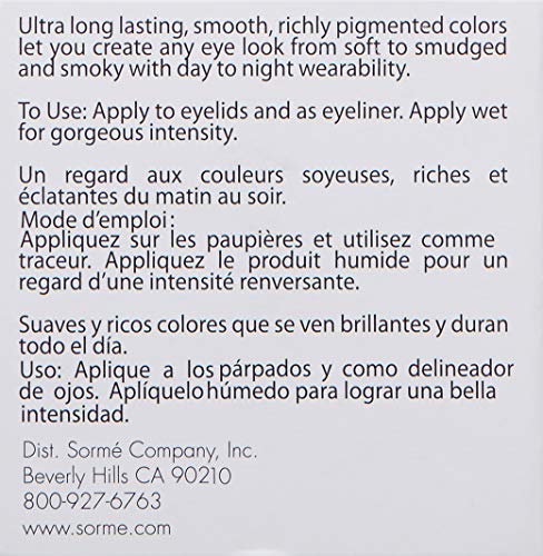 Sorme Cosmetics Long Lasting Eye Shadow, Taupe, 0.56 Ounce