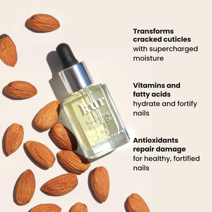 LONDONTOWN Nourishing Cuticle Oil - Moisturizing Nail Care for Growth and Strength for Dry Damaged Cuticles, Vegan & Cruelty Free - .40fl oz
