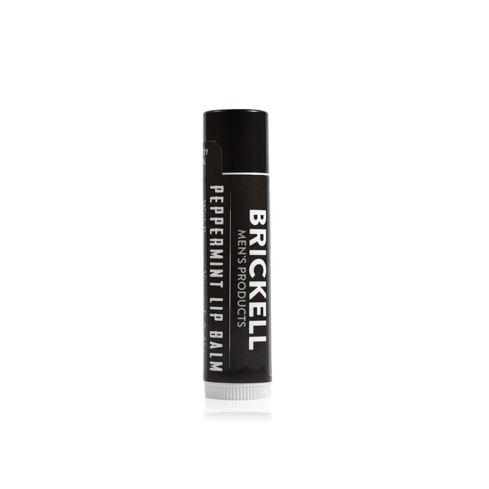 Brickell Men's No Shine Lip Balm for Men, Matte Finish Chapstick to Moisturize and Protect With SPF 15, Sunflower Oil, Aloe, and Vitamin E, .15 Ounce
