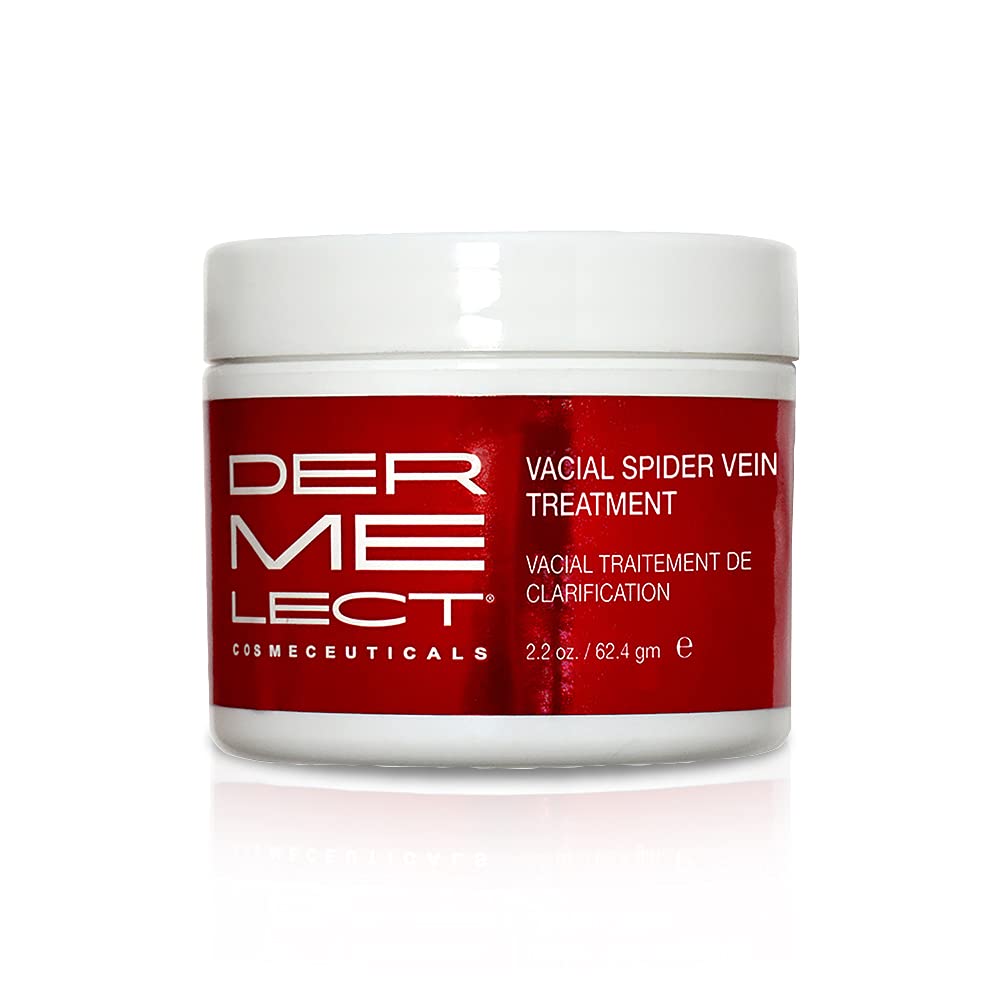 Dermelect Vacial Spider Vein Treatment 2.2 oz – Anti-Aging Cream for Spider Veins & Red Threads with Vitamin K, Hyaluronic Acid & Shea Butter